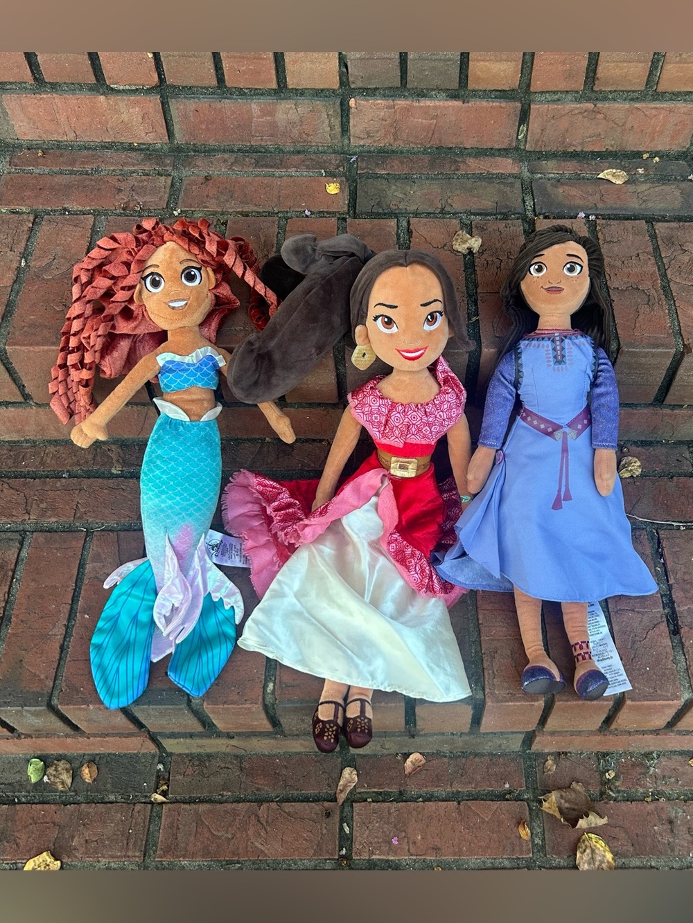 Disney Parks Store Plush Dolls Ariel , Elena, and Asha